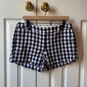 Black and White Gingham JCrew Shorts